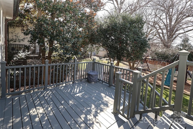 view of wooden deck