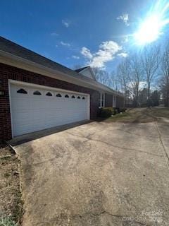 view of home's exterior featuring a garage