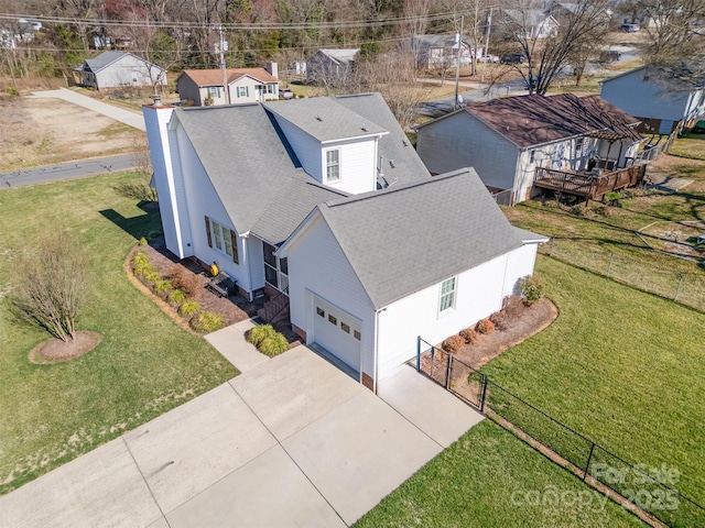 birds eye view of property featuring a residential view