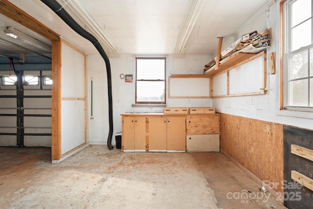 basement with a wealth of natural light