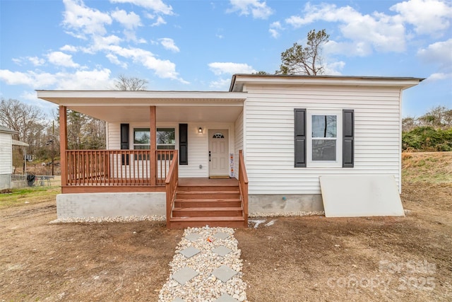 view of front of house with a porch