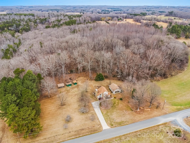 bird's eye view featuring a rural view