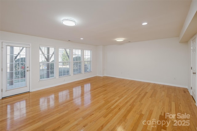 empty room featuring light hardwood / wood-style flooring