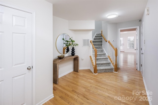 interior space featuring wood-type flooring