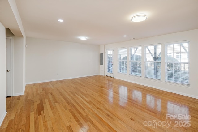 empty room featuring light hardwood / wood-style flooring