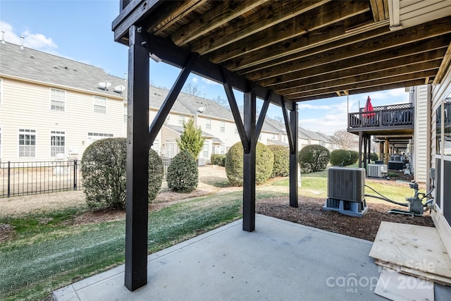 view of patio / terrace featuring cooling unit