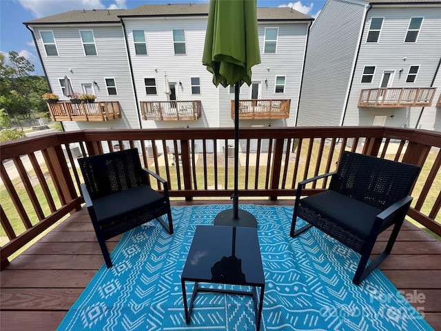 view of wooden terrace