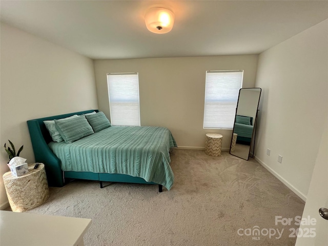 bedroom with carpet