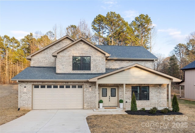 view of front of house featuring a garage