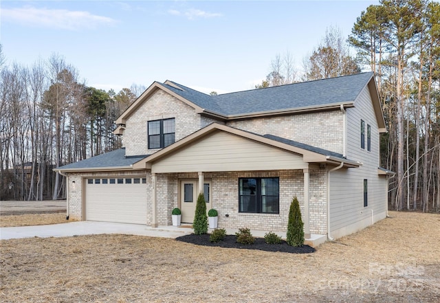 view of front of home featuring a garage