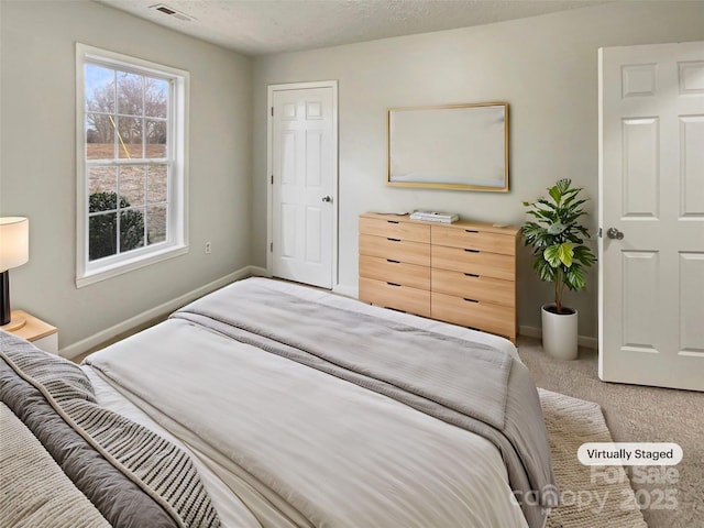 bedroom with carpet floors