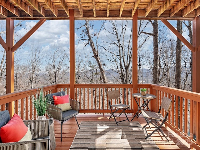 view of wooden terrace