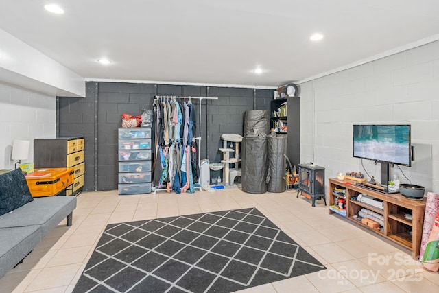 interior space featuring tile patterned floors