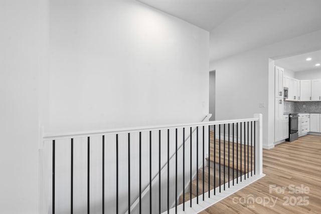 hall featuring light wood-type flooring