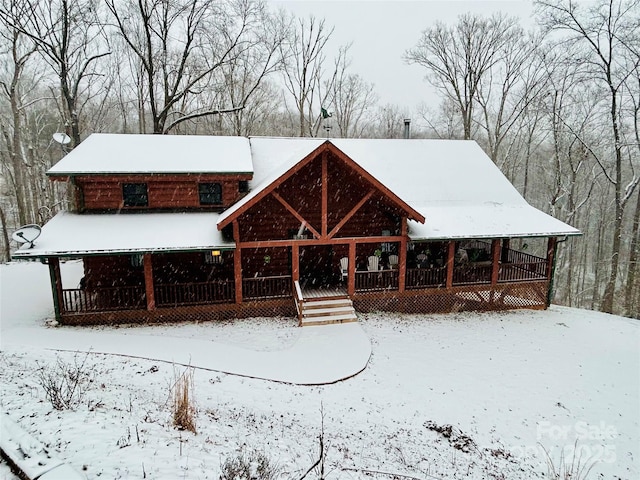 view of front of home with a porch