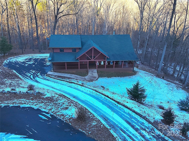 714 Heartwood Dr, Marion, NC 28752 - view of pool with a wooded view