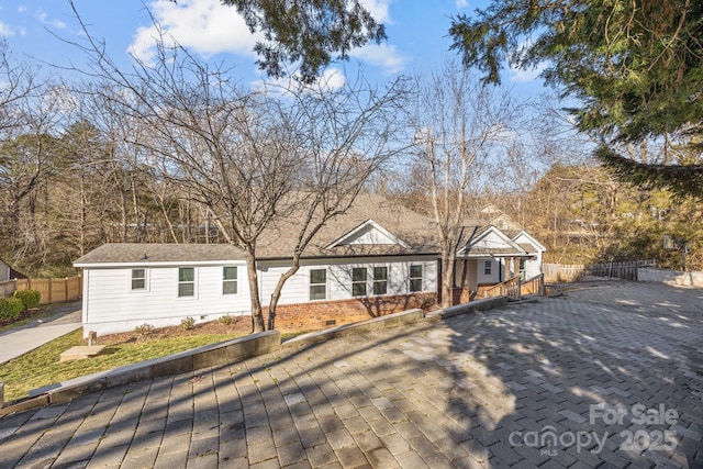 view of ranch-style home