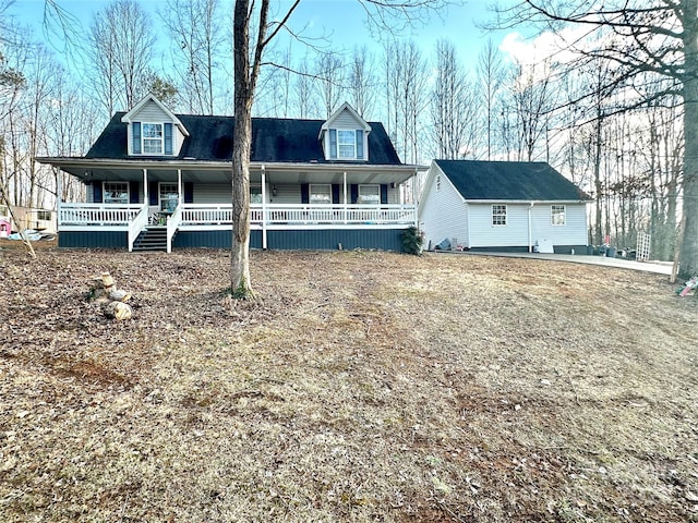 exterior space featuring covered porch