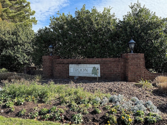 view of community sign