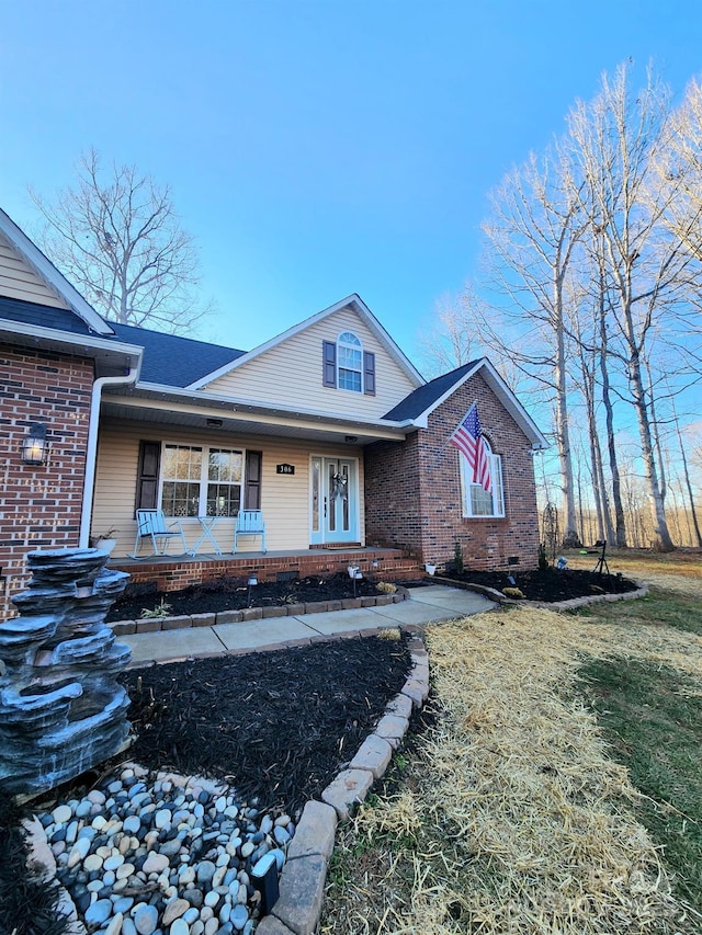 view of front of house featuring a porch