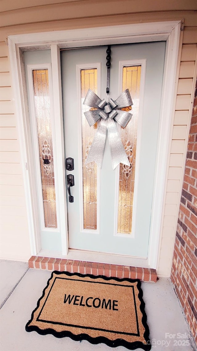 view of doorway to property