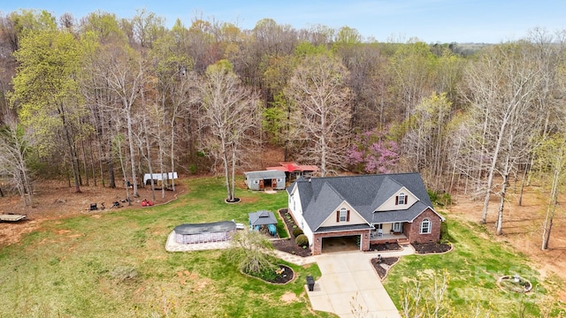 306 Bluegill Ln, Statesville, NC 28625 - birds eye view of property featuring a view of trees