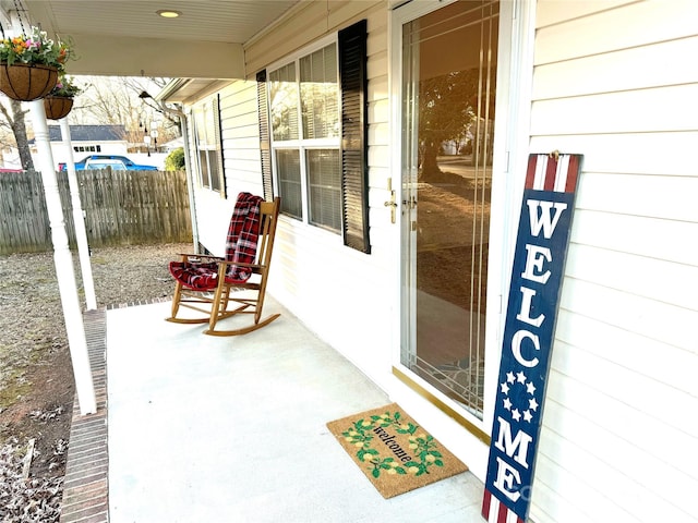 view of patio / terrace with covered porch