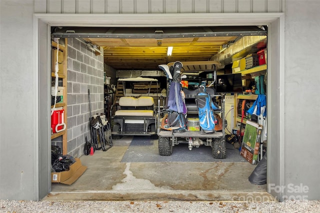 view of storage area