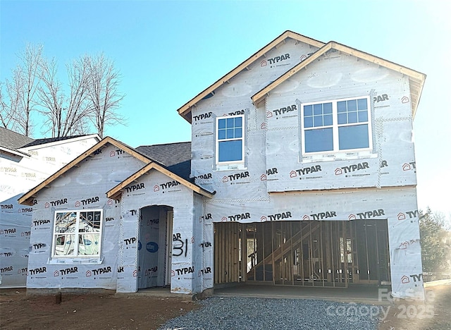 view of unfinished property