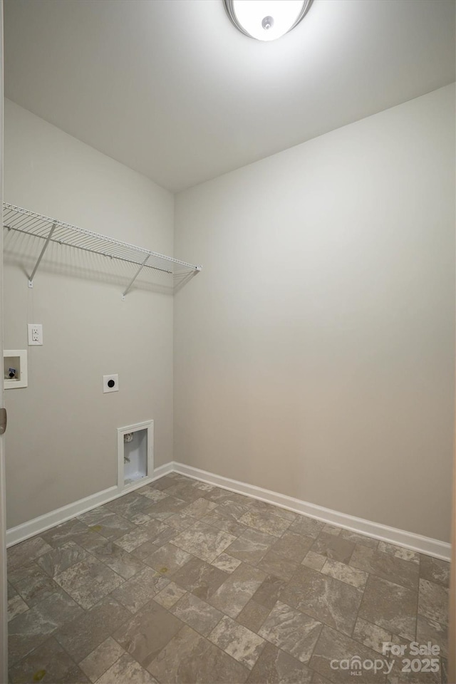 washroom featuring hookup for a washing machine and hookup for an electric dryer