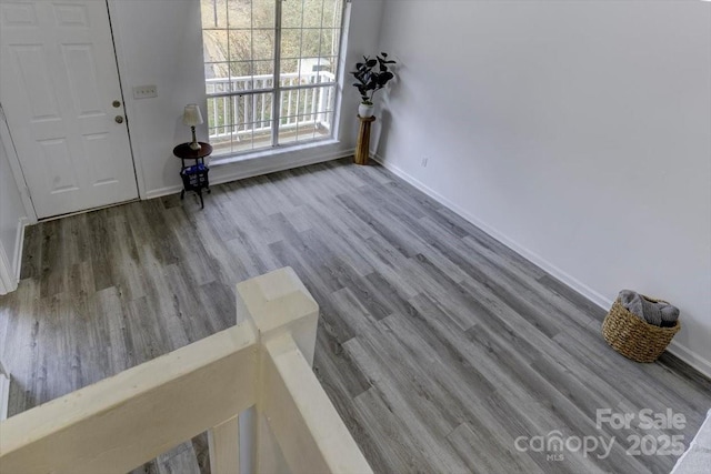 foyer featuring hardwood / wood-style floors