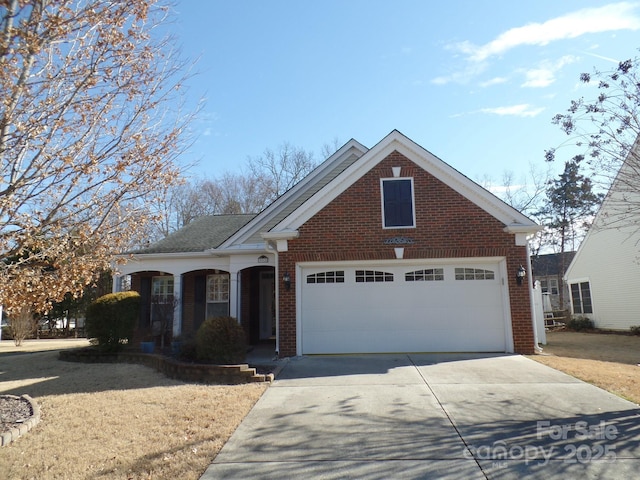 front facade with a garage