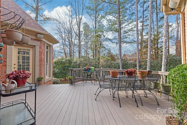 view of wooden terrace