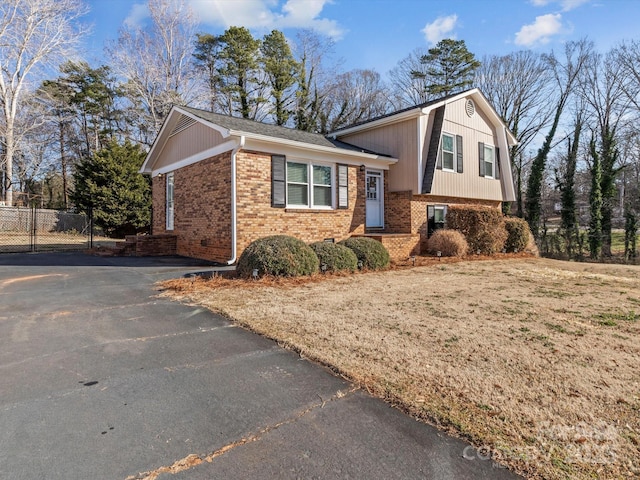 view of split level home