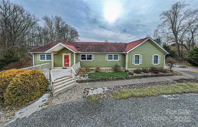 view of ranch-style home