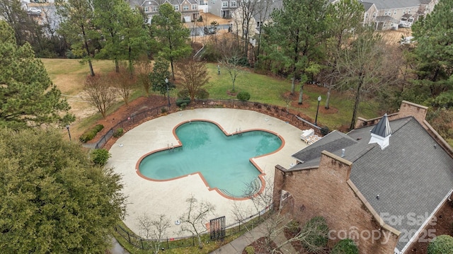 view of pool featuring a patio area