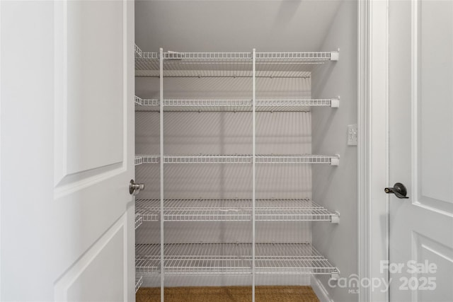 view of pantry