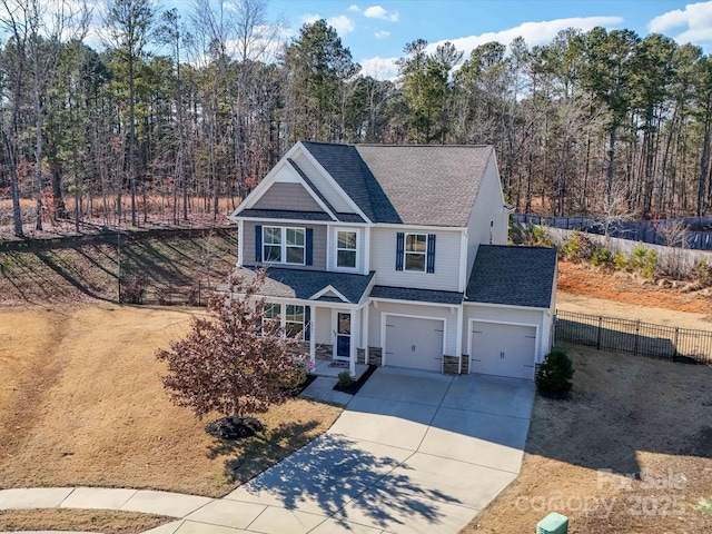 view of front of house featuring a garage