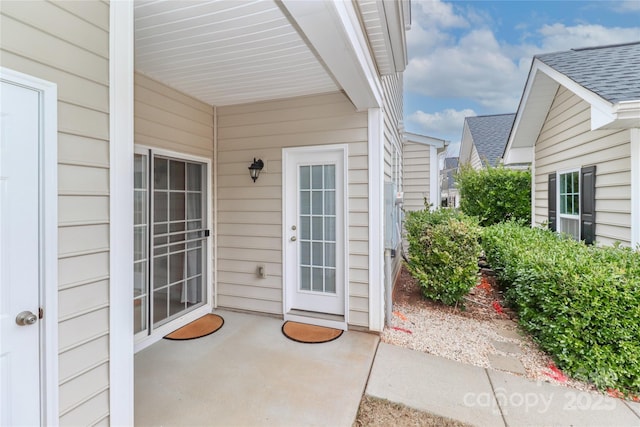 view of doorway to property