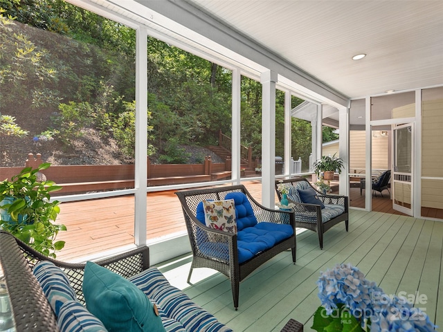 view of sunroom