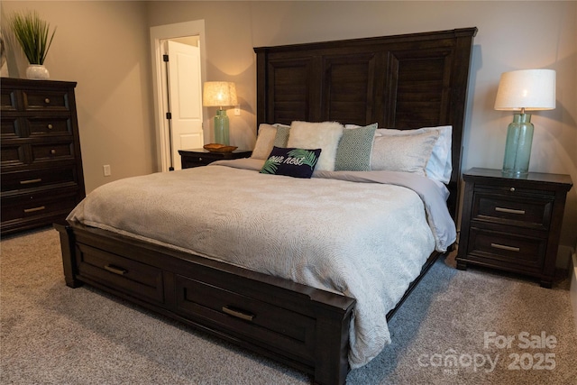 view of carpeted bedroom