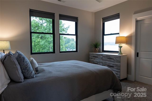 view of carpeted bedroom