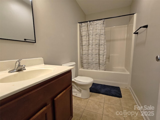 629 S Caldwell St, Salisbury, NC 28144 - full bathroom with vanity, tile patterned flooring, and shower / tub combo