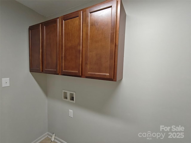 629 S Caldwell St, Salisbury, NC 28144 - washroom with cabinet space, hookup for a washing machine, and gas dryer hookup