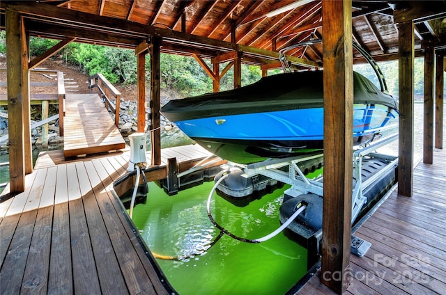 2126 Sycamore Dr, Nebo, NC 28761 - dock area with boat lift