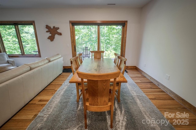 2126 Sycamore Dr, Nebo, NC 28761 - dining area featuring light wood finished floors and baseboards