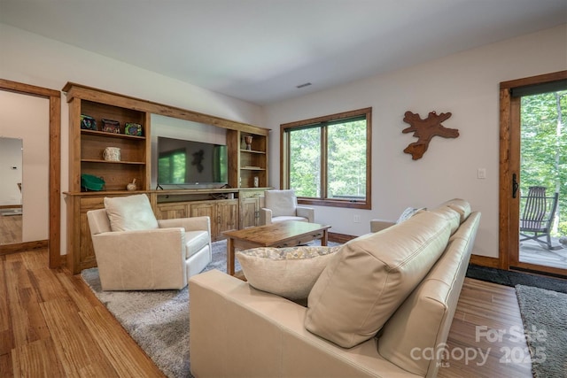 2126 Sycamore Dr, Nebo, NC 28761 - living area with light wood-style floors and baseboards