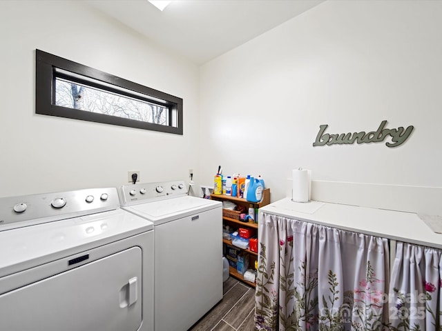 laundry area featuring separate washer and dryer