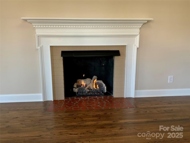 room details with wood-type flooring