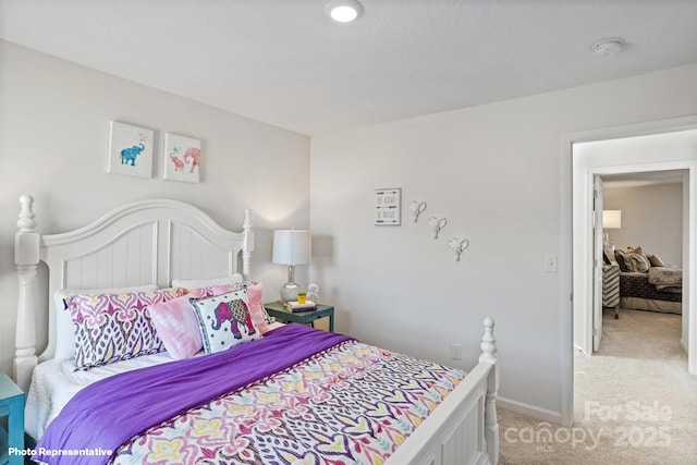 view of carpeted bedroom